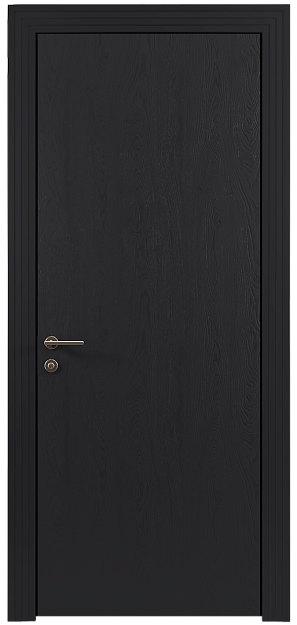Межкомнатная дверь Tivoli А-1, цвет - Черная эмаль по шпону (RAL 9004), Без стекла (ДГ)