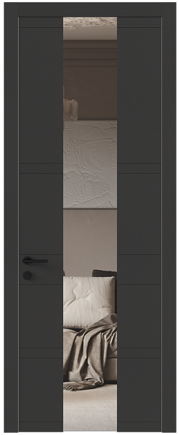 Межкомнатная дверь Tivoli Ж-2, Со стеклом (ДО), цвет - Диамант серый