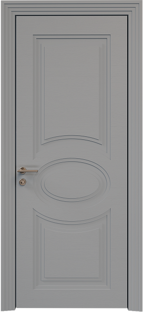 Межкомнатная дверь Florencia Neo Classic Scalino, цвет - Серебристо-серая эмаль по шпону (RAL 7045), Без стекла (ДГ)