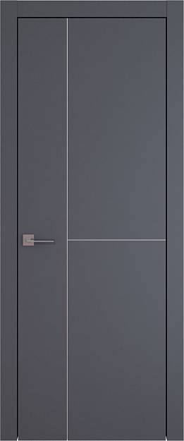 Межкомнатная дверь Tivoli Г-1, цвет - Антрацит ST, Без стекла (ДГ)