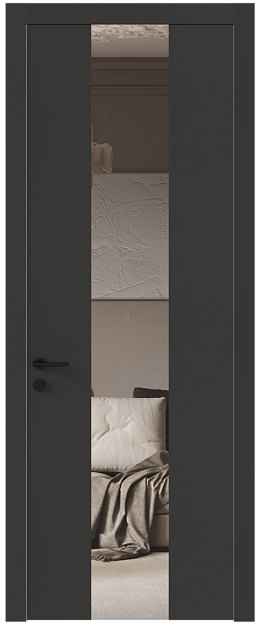 Межкомнатная дверь Tivoli Ж-1, Со стеклом (ДО), цвет - Диамант серый