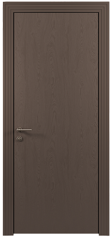 Дверь Tivoli А-4 Коричневый Тик эмаль по шпону (RAL 050-50-10) без стекла