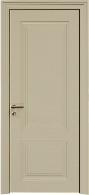 Межкомнатная дверь Dinastia Neo Classic Scalino, цвет - Серо-оливковая эмаль по шпону (RAL 7032), Без стекла (ДГ)