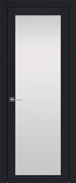Межкомнатная дверь Tivoli З-2, цвет - Черная эмаль по шпону (RAL 9004), Со стеклом (ДО)