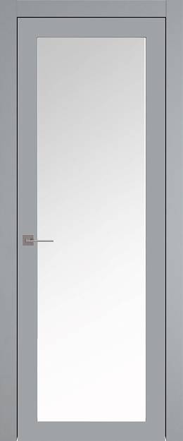 Межкомнатная дверь Tivoli З-5, цвет - Серебристо-серая эмаль (RAL 7045), Со стеклом (ДО)