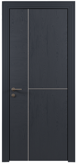 Межкомнатная дверь Tivoli Г-1, цвет - Графитово-серая эмаль по шпону (RAL 7024), Без стекла (ДГ)