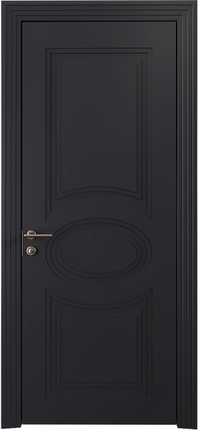 Межкомнатная дверь Florencia Neo Classic Scalino, цвет - Черная эмаль (RAL 9004), Без стекла (ДГ)