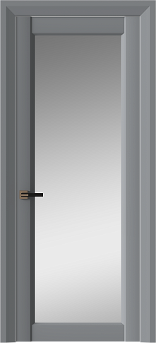 Дверь Domenica Neo Classic Decoro Серебристо-серая эмаль (RAL 7045) со стеклом