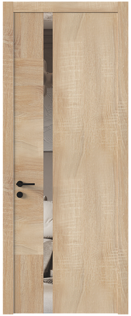 Межкомнатная дверь Tivoli Д-1, Без стекла (ДГ), цвет - Дуб сонома светлый