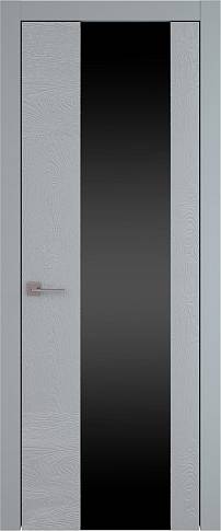 Дверь Tivoli Е-1 Серебристо-серая эмаль по шпону (RAL 7045) со стеклом