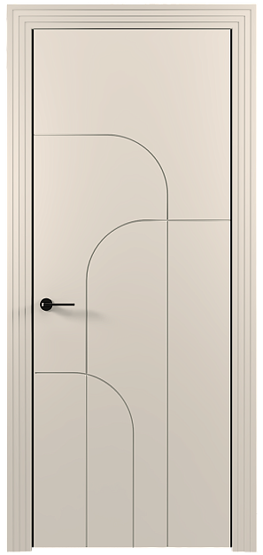 Межкомнатная дверь Arco, цвет - Бежевая эмаль (RAL 9010), Без стекла (ДГ)
