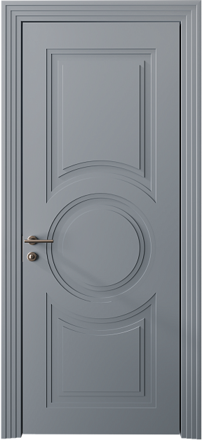 Межкомнатная дверь Ravenna Neo Classic Scalino, цвет - Серебристо-серая эмаль (RAL 7045), Без стекла (ДГ)