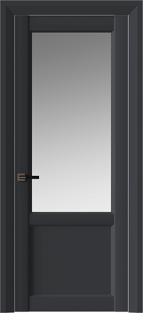 Межкомнатная дверь Dinastia Neo Classic Decoro, цвет - Графитово-серая эмаль (RAL 7024), Со стеклом (ДО)