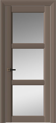 Дверь Milano Neo Classic Decoro Коричневый Тик эмаль (RAL 050-50-10) со стеклом