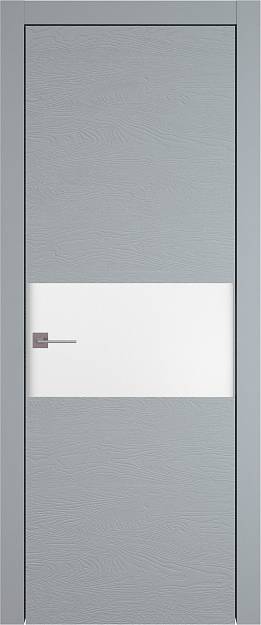 Межкомнатная дверь Tivoli Е-4, цвет - Серебристо-серая эмаль по шпону (RAL 7045), Без стекла (ДГ)