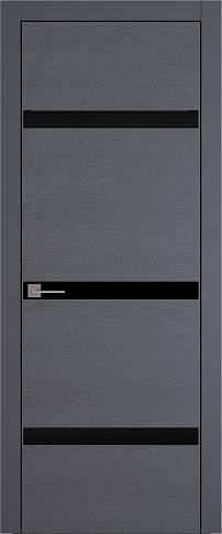 Дверь Tivoli Г-4 Графитово-серая эмаль по шпону (RAL 7024) без стекла