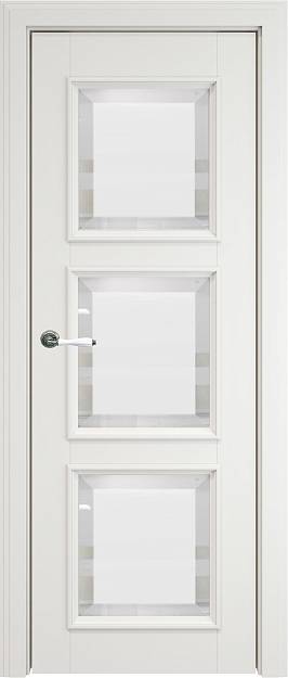 Межкомнатная дверь Milano LUX, цвет - Белая эмаль (RAL 9003), Со стеклом (ДО)
