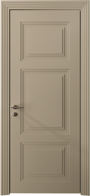 Межкомнатная дверь Siena Neo Classic Scalino, цвет - Серое Льняное волокно эмаль (RAL 075-70-10), Без стекла (ДГ)