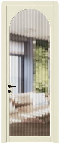 Дверь Luna Moderno Жемчужная эмаль (RAL 1013) со стеклом