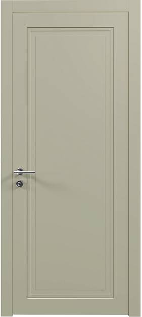 Межкомнатная дверь Domenica Neo Classic, цвет - Серо-оливковая эмаль (RAL 7032), Без стекла (ДГ)
